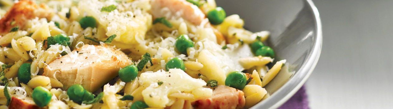 Creamy Cauliflower & Chicken Orzo