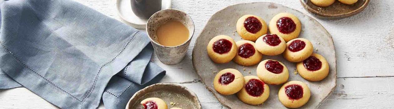 Raspberry Thumbprint Cookies