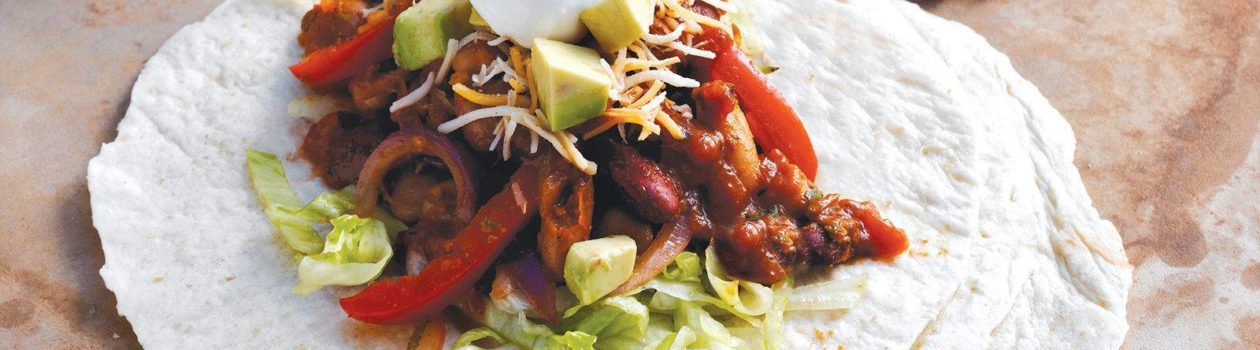 Lime & Mixed Bean Fajitas