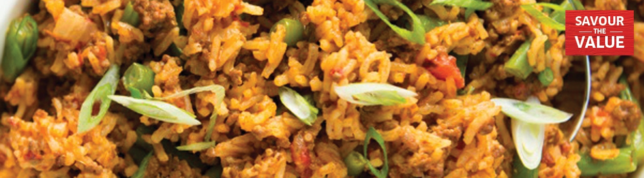 Beef tomato rice casserole